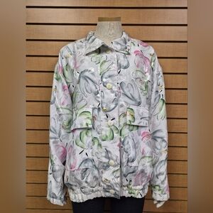 Silkworm's High Fashion Jacket Floral Print Size Large Vintage